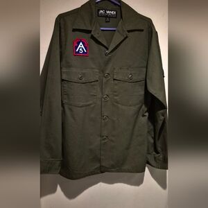 Jac Vanek Olive Military Jacket with Patch